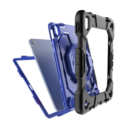 For iPad 10.9 (2022) Case with Hand Grip Kickstand PC + Silicone Tablet Cover