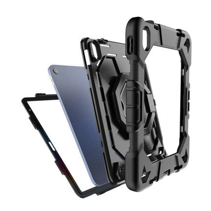 For iPad 10.9 (2022) Case with Hand Grip Kickstand PC + Silicone Tablet Cover