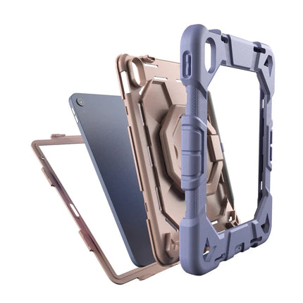 For iPad 10.9 (2022) Case with Hand Grip Kickstand PC + Silicone Tablet Cover