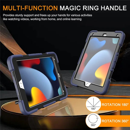 Tablet Case For iPad 10.2 (2021) / (2020) / (2019) PC + Silicone Cover with Hand Grip Kickstand