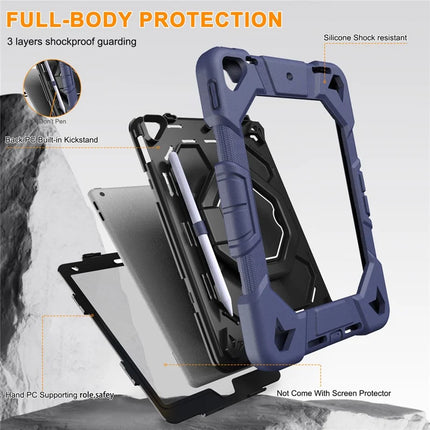 Tablet Case For iPad 10.2 (2021) / (2020) / (2019) PC + Silicone Cover with Hand Grip Kickstand