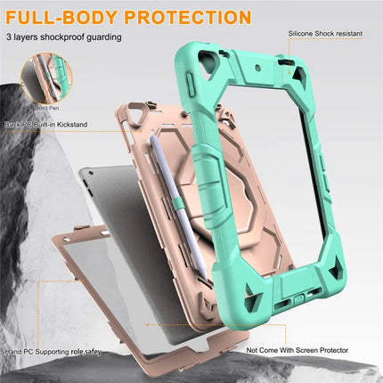 Tablet Case For iPad 10.2 (2021) / (2020) / (2019) PC + Silicone Cover with Hand Grip Kickstand