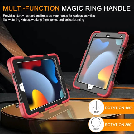 Tablet Case For iPad 10.2 (2021) / (2020) / (2019) PC + Silicone Cover with Hand Grip Kickstand