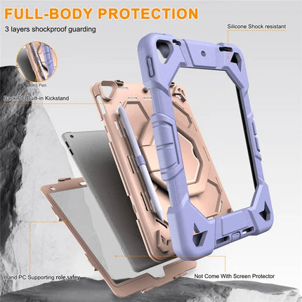 Tablet Case For iPad 10.2 (2021) / (2020) / (2019) PC + Silicone Cover with Hand Grip Kickstand