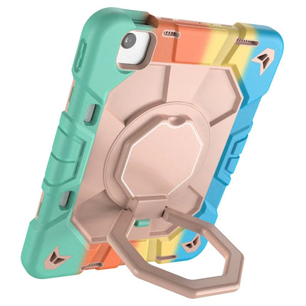 For iPad Air 11 (2024) Case with Hand Grip Kickstand PC + Silicone Tablet Cover