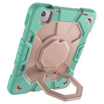 For iPad Air 11 (2024) Case with Hand Grip Kickstand PC + Silicone Tablet Cover