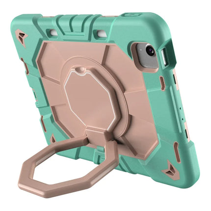 For iPad Air 11 (2024) Case with Hand Grip Kickstand PC + Silicone Tablet Cover
