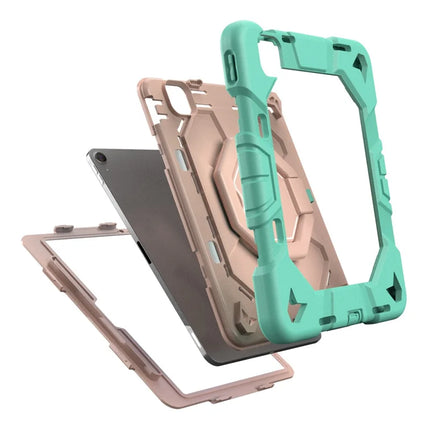 For iPad Air 11 (2024) Case with Hand Grip Kickstand PC + Silicone Tablet Cover