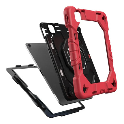 For iPad Air 11 (2024) Case with Hand Grip Kickstand PC + Silicone Tablet Cover