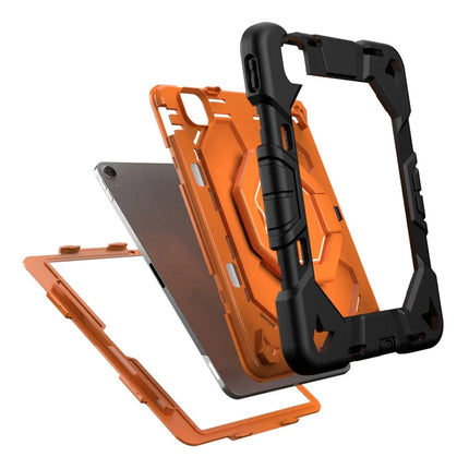 For iPad Air 11 (2024) Case with Hand Grip Kickstand PC + Silicone Tablet Cover