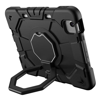 For iPad Air 11 (2024) Case with Hand Grip Kickstand PC + Silicone Tablet Cover