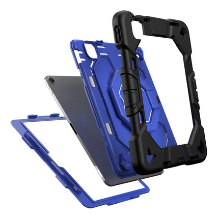 For iPad Air 11 (2024) Case with Hand Grip Kickstand PC + Silicone Tablet Cover