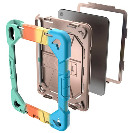 For iPad 10.9 (2022) Tablet Case with Kickstand PC + Silicone Shockproof Protective Cover