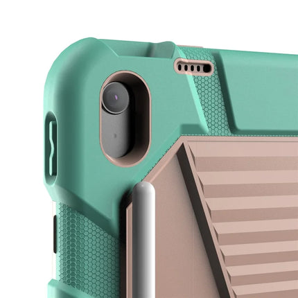 For iPad 10.9 (2022) Tablet Case with Kickstand PC + Silicone Shockproof Protective Cover