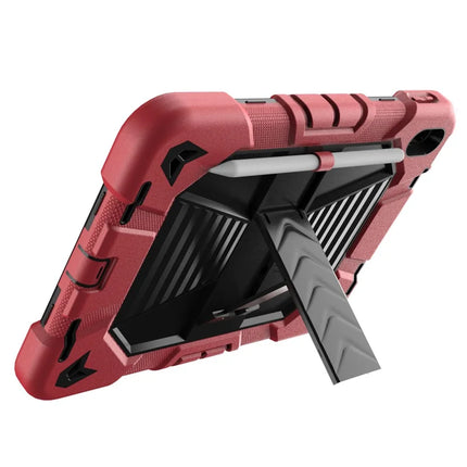 For iPad 10.9 (2022) Tablet Case with Kickstand PC + Silicone Shockproof Protective Cover