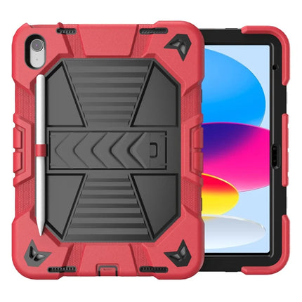 For iPad 10.9 (2022) Tablet Case with Kickstand PC + Silicone Shockproof Protective Cover