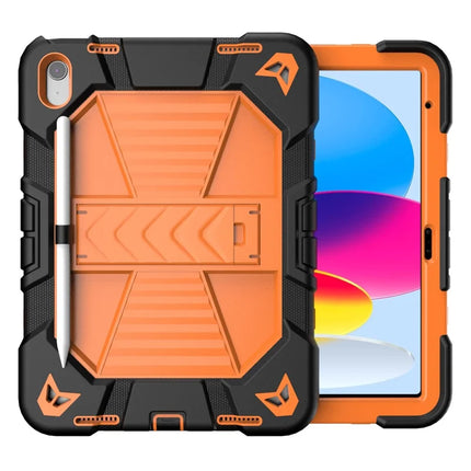 For iPad 10.9 (2022) Tablet Case with Kickstand PC + Silicone Shockproof Protective Cover