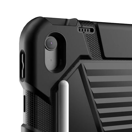 For iPad 10.9 (2022) Tablet Case with Kickstand PC + Silicone Shockproof Protective Cover