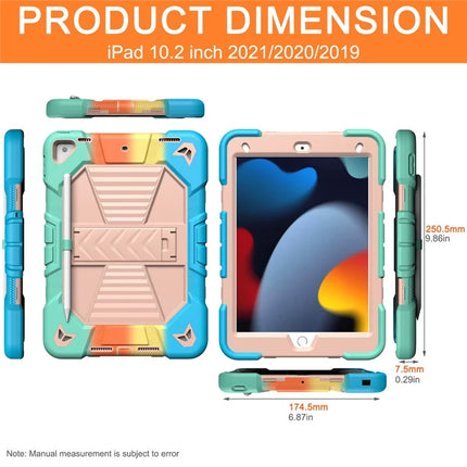 Tablet Case with Kickstand For iPad 10.2 (2021) / (2020) / (2019) PC + Silicone Shockproof Protective Cover