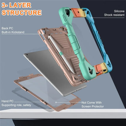 Tablet Case with Kickstand For iPad 10.2 (2021) / (2020) / (2019) PC + Silicone Shockproof Protective Cover