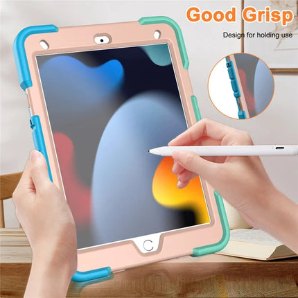 Tablet Case with Kickstand For iPad 10.2 (2021) / (2020) / (2019) PC + Silicone Shockproof Protective Cover