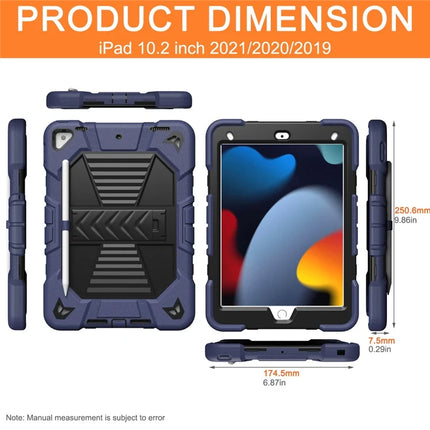 Tablet Case with Kickstand For iPad 10.2 (2021) / (2020) / (2019) PC + Silicone Shockproof Protective Cover
