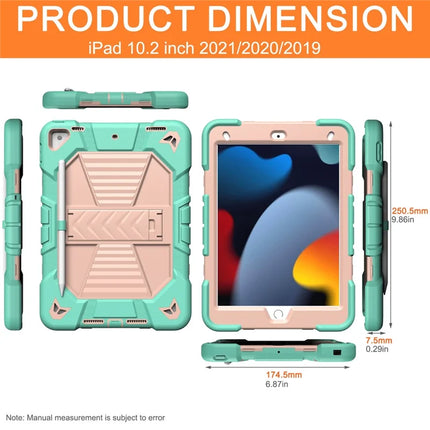 Tablet Case with Kickstand For iPad 10.2 (2021) / (2020) / (2019) PC + Silicone Shockproof Protective Cover