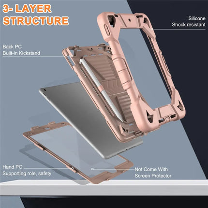 Tablet Case with Kickstand For iPad 10.2 (2021) / (2020) / (2019) PC + Silicone Shockproof Protective Cover