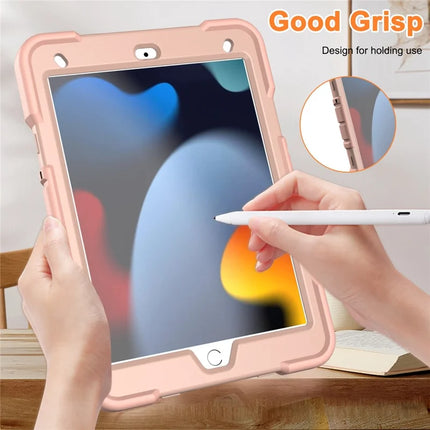 Tablet Case with Kickstand For iPad 10.2 (2021) / (2020) / (2019) PC + Silicone Shockproof Protective Cover