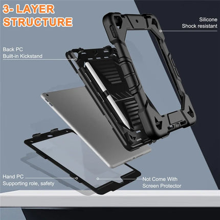 Tablet Case with Kickstand For iPad 10.2 (2021) / (2020) / (2019) PC + Silicone Shockproof Protective Cover
