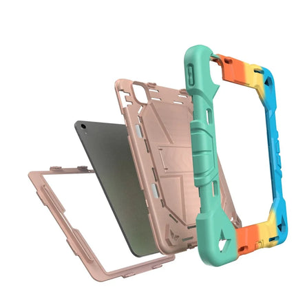 For iPad Air 11 (2024) Tablet Case with Kickstand PC + Silicone Shockproof Protective Cover
