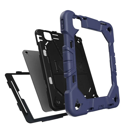 For iPad Air 11 (2024) Tablet Case with Kickstand PC + Silicone Shockproof Protective Cover