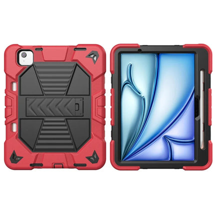 For iPad Air 11 (2024) Tablet Case with Kickstand PC + Silicone Shockproof Protective Cover