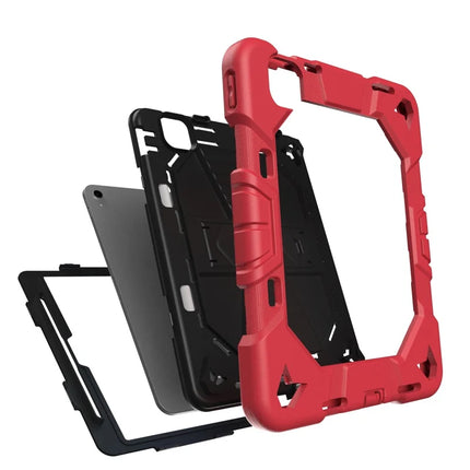 For iPad Air 11 (2024) Tablet Case with Kickstand PC + Silicone Shockproof Protective Cover