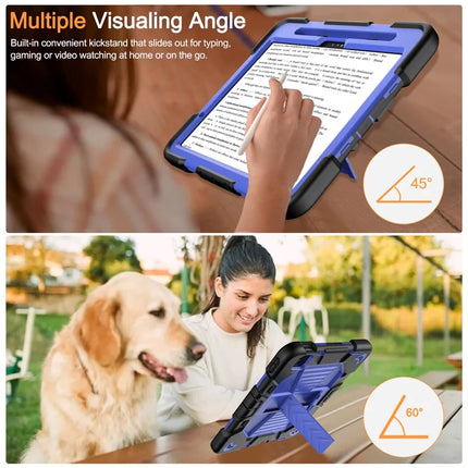 For iPad Air 11 (2024) Tablet Case with Kickstand PC + Silicone Shockproof Protective Cover