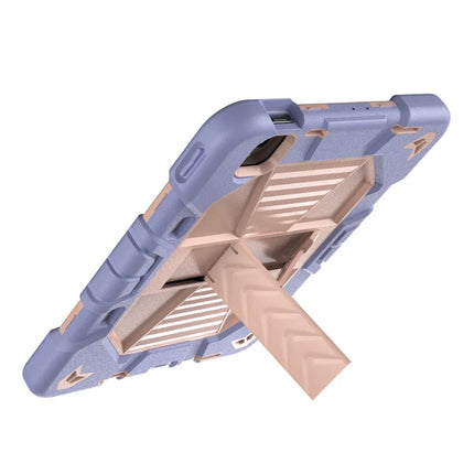 For iPad Air 11 (2024) Tablet Case with Kickstand PC + Silicone Shockproof Protective Cover