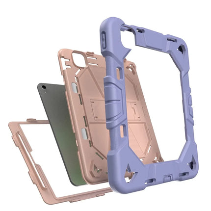 For iPad Air 11 (2024) Tablet Case with Kickstand PC + Silicone Shockproof Protective Cover