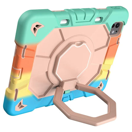 For iPad Pro 11 (2024) Case with Hand Grip Kickstand PC + Silicone Tablet Cover