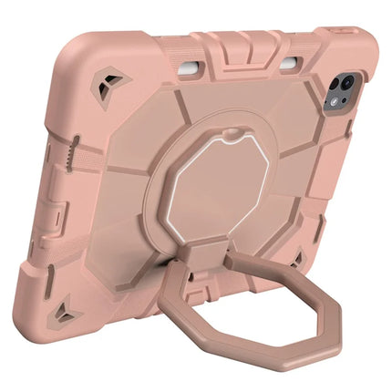 For iPad Pro 11 (2024) Case with Hand Grip Kickstand PC + Silicone Tablet Cover