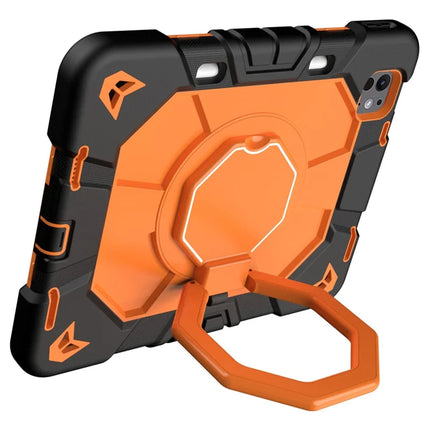 For iPad Pro 11 (2024) Case with Hand Grip Kickstand PC + Silicone Tablet Cover
