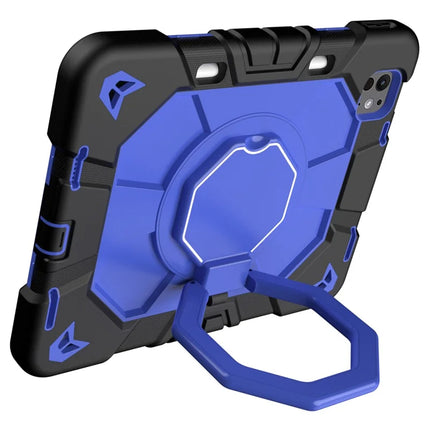 For iPad Pro 11 (2024) Case with Hand Grip Kickstand PC + Silicone Tablet Cover