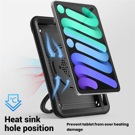 For iPad mini (2024)  /  (2021) Case Rotating Kickstand PC + TPU Shockproof Tablet Cover