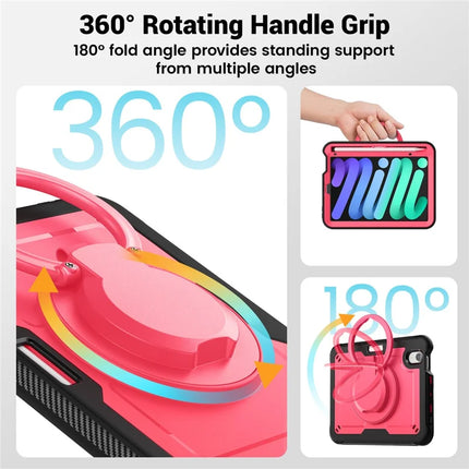 For iPad mini (2024)  /  (2021) Case Rotating Kickstand PC + TPU Shockproof Tablet Cover