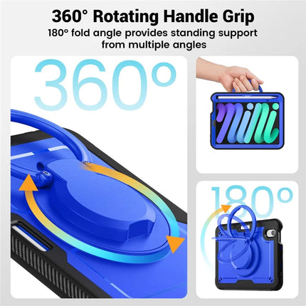 For iPad mini (2024)  /  (2021) Case Rotating Kickstand PC + TPU Shockproof Tablet Cover