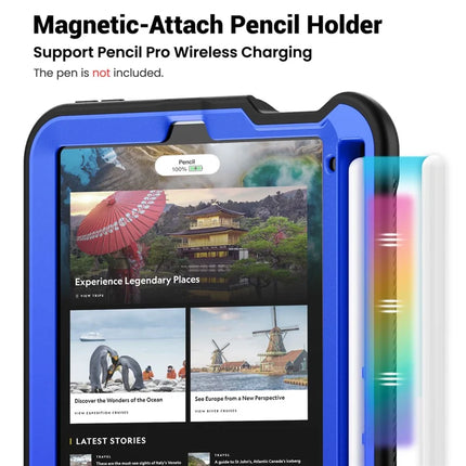 For iPad mini (2024)  /  (2021) Case Rotating Kickstand PC + TPU Shockproof Tablet Cover