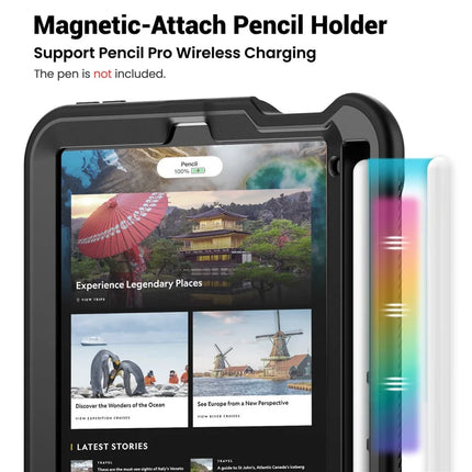 For iPad mini (2024)  /  (2021) Case Rotating Kickstand PC + TPU Shockproof Tablet Cover
