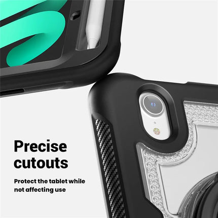 For iPad mini (2024)  /  (2021) Case Rotating Kickstand PC + TPU Shockproof Tablet Cover