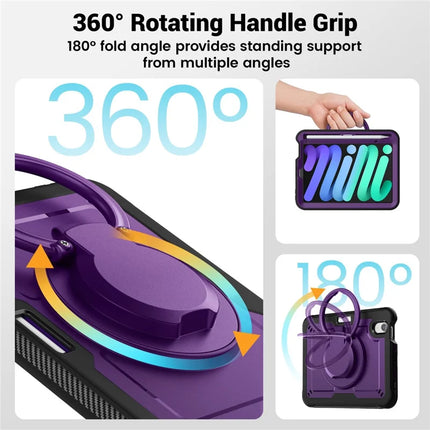 For iPad mini (2024)  /  (2021) Case Rotating Kickstand PC + TPU Shockproof Tablet Cover