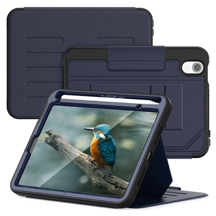 For iPad mini (2024)  /  (2021) Case with Card Slots PC + TPU + PU U-Shape Stand Tablet Cover