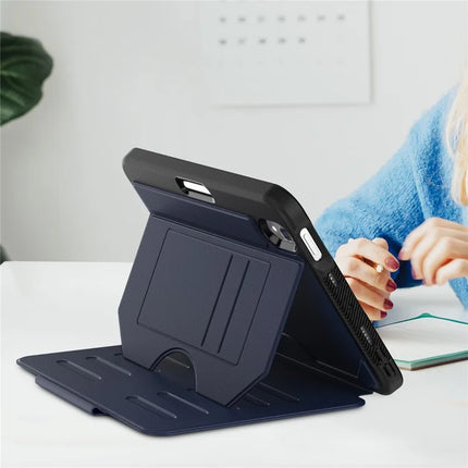 For iPad mini (2024)  /  (2021) Case with Card Slots PC + TPU + PU U-Shape Stand Tablet Cover